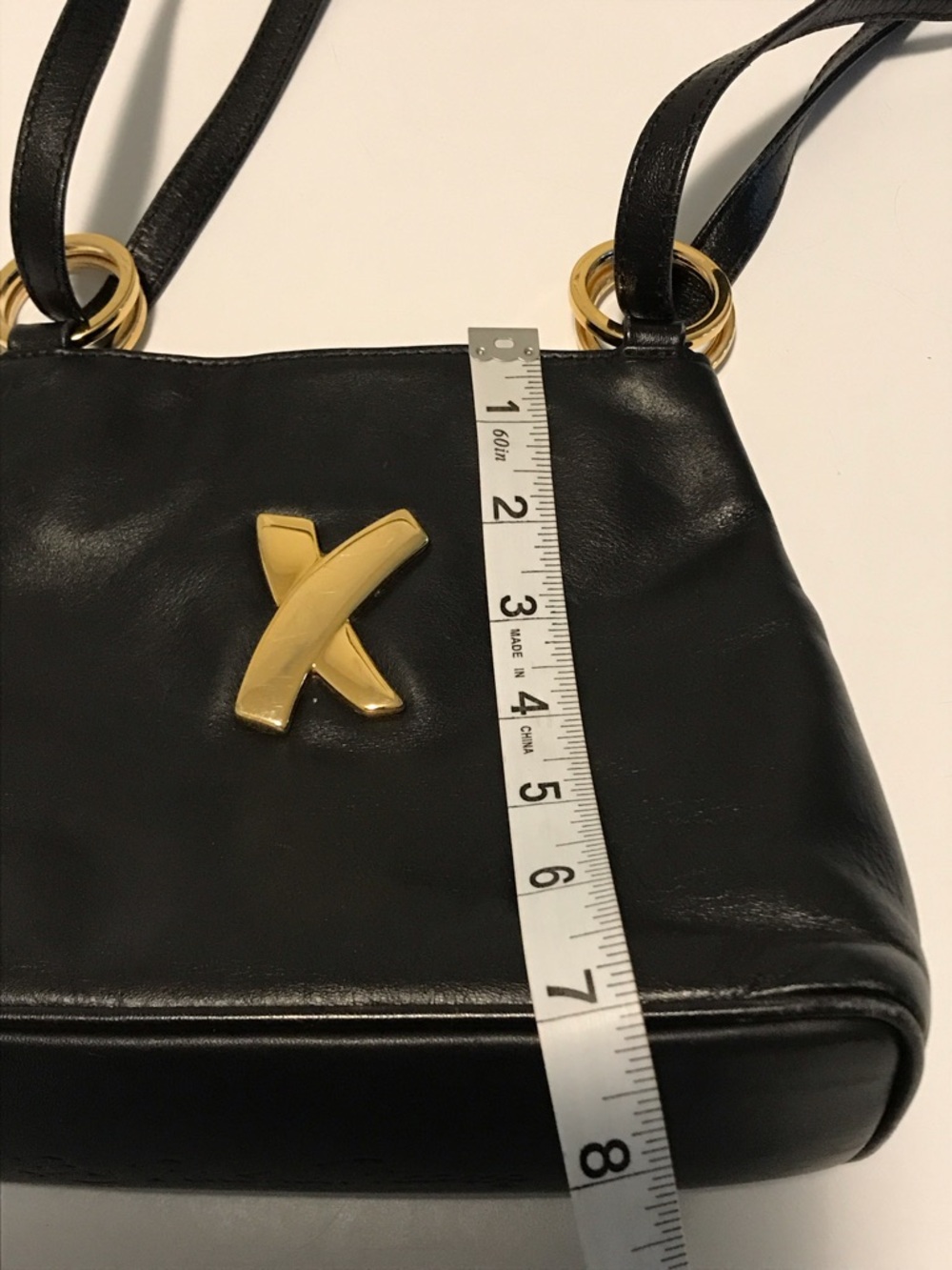 Vintage Paloma Picasso Shoulder bag or purse - black leather- made in Italy - Picture 10 of 10